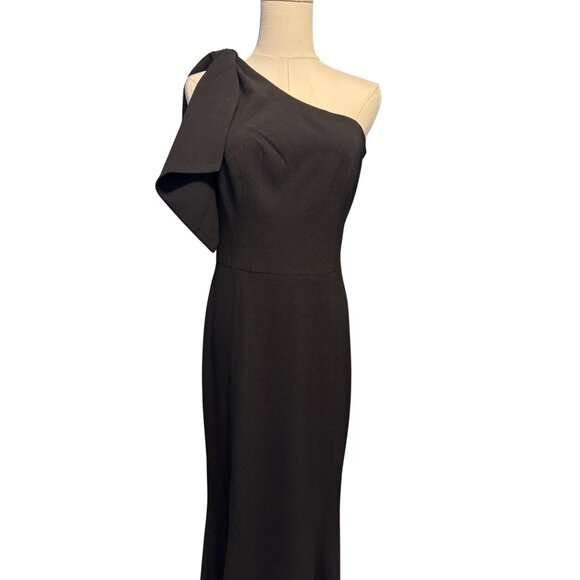 NWT Dress The Population M Black One Shoulder Gown - Picture 7 of 16